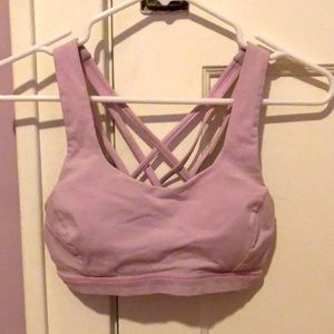 Pink Lululemon free to be serene bra, size 4